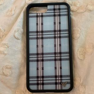 Wildflower Blue Plaid iPhone 8 Plus Case
